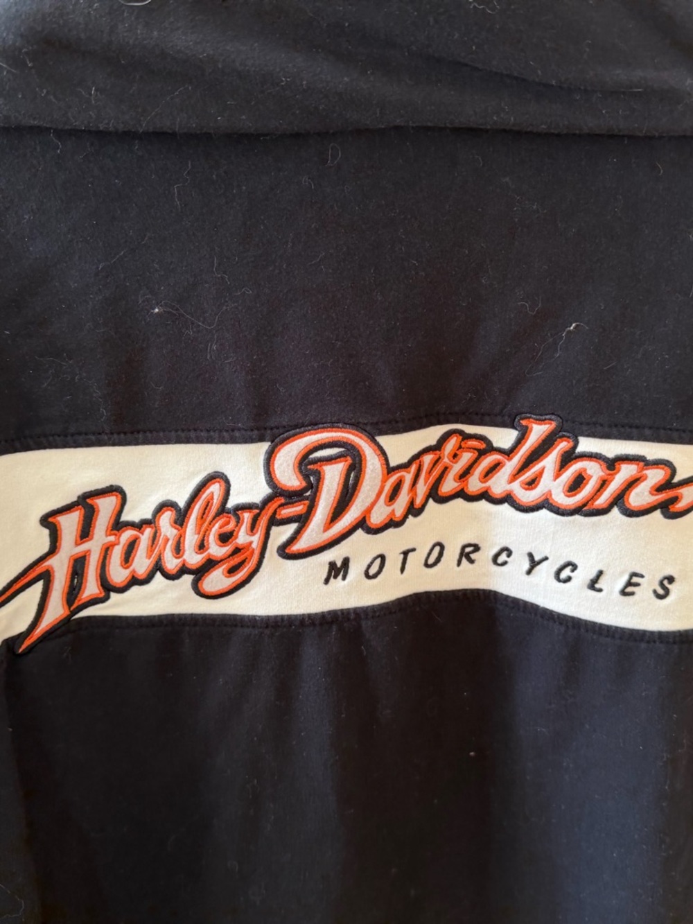 Harley Davidson Zip Hoodie XL Black Orange Biker Graphic Jacket - Picture 7 of 8